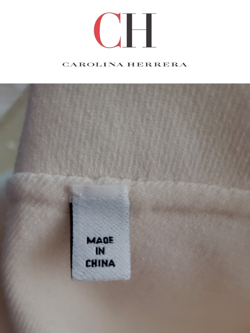 Carolina Herrera Cream Button-Front Jacket Virgin Wool Blazer Women's Size Large - Picture 6 of 11
